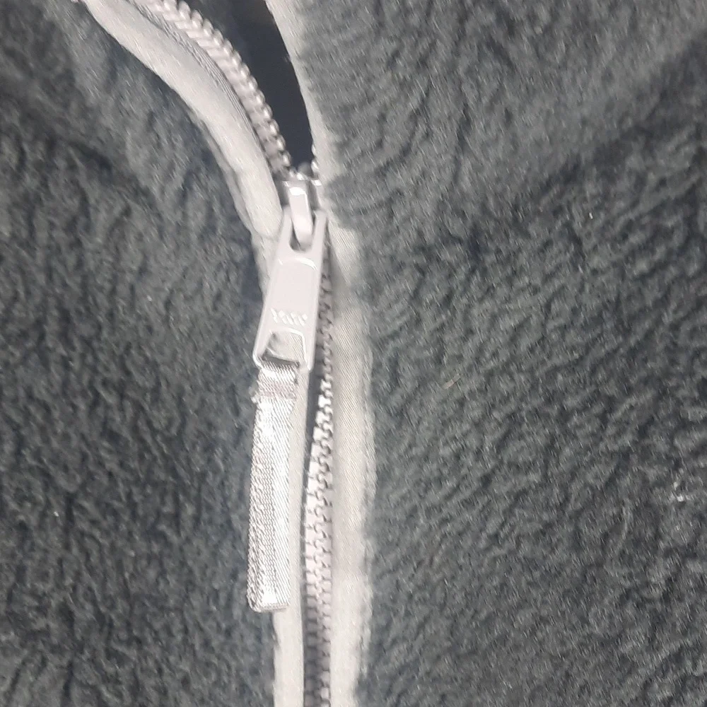 Levi's Fleece Mens Vest Medium Black Gray Sleeveless Zip Front